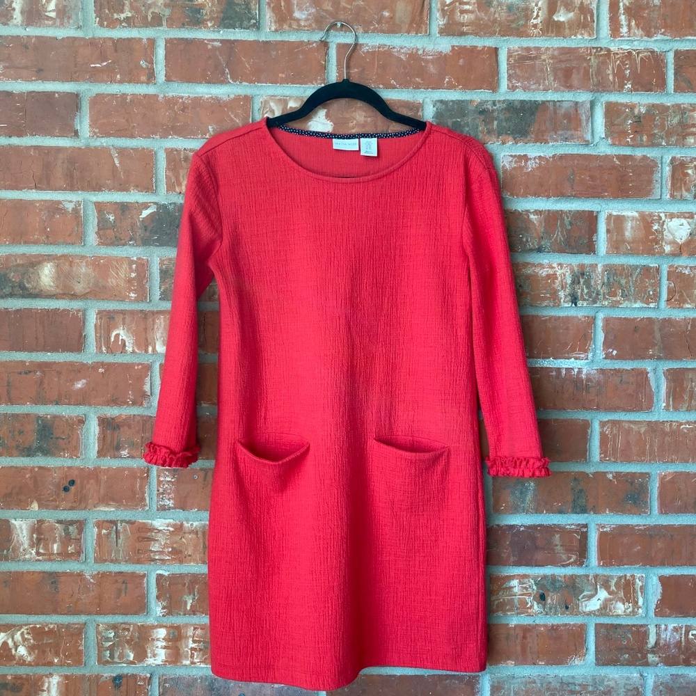 🍀Tabitha Webb Red Shift Dress XS